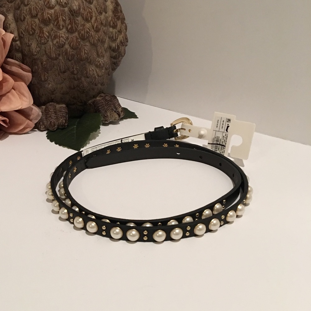 A new day black belt with pearls/gold accents NWT - Picture 3 of 6